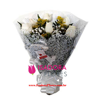 1719 Buquê de rosas brancas