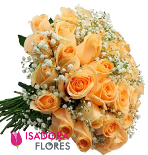 2898 Buquê com 30 Rosas Champagne