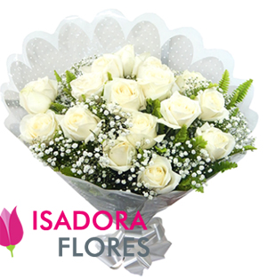 2900 Buquê com Rosas Brancas