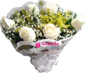 3089 Buquê com Rosas Brancas