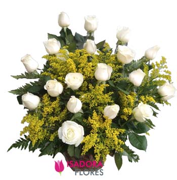 3898 Arranjo com Rosas Brancas