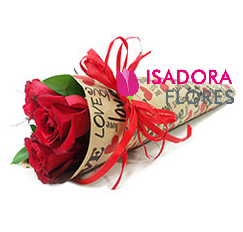 4519 Buquê com Rosas vermelhas Kraft Love