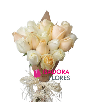 4861 Ramalhete Branco com Champagne