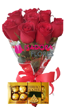 4863 Ramalhete com rosas e Ferrero