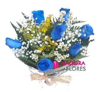 5043 Buquê Rosas Azuis
