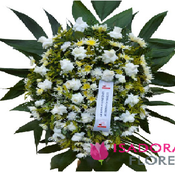 5117 Coroa com Flores Brancas