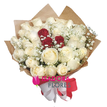 6522 Buquê de rosas brancas