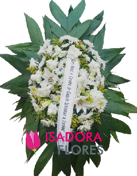 6572 Coroa de Flores Branca 