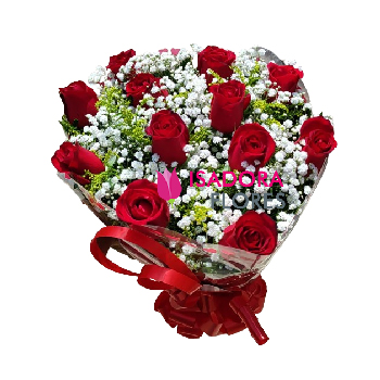 6608 Buquê com 12 Rosas vermelhas