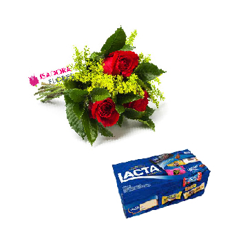 6648 Buquê de rosas + Caixa da Lacta
