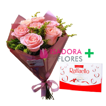 7049 Cor de rosas com Raffaello