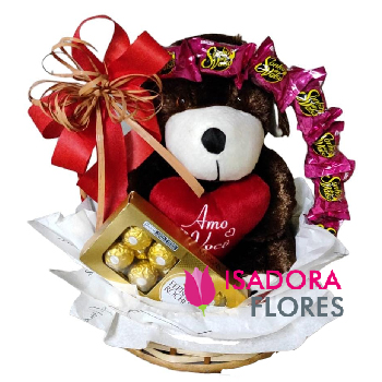 7069 Cesta com Pelúcia e chocolate