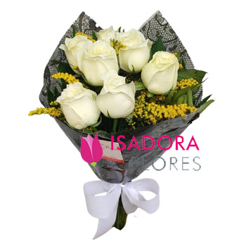 7088 Buquê rosa branca